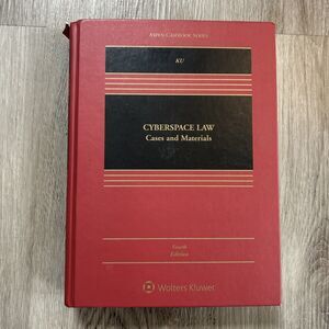 Cyberspace Law Cases and Materials 4th Edition Aspen Casebook Series Hardcover